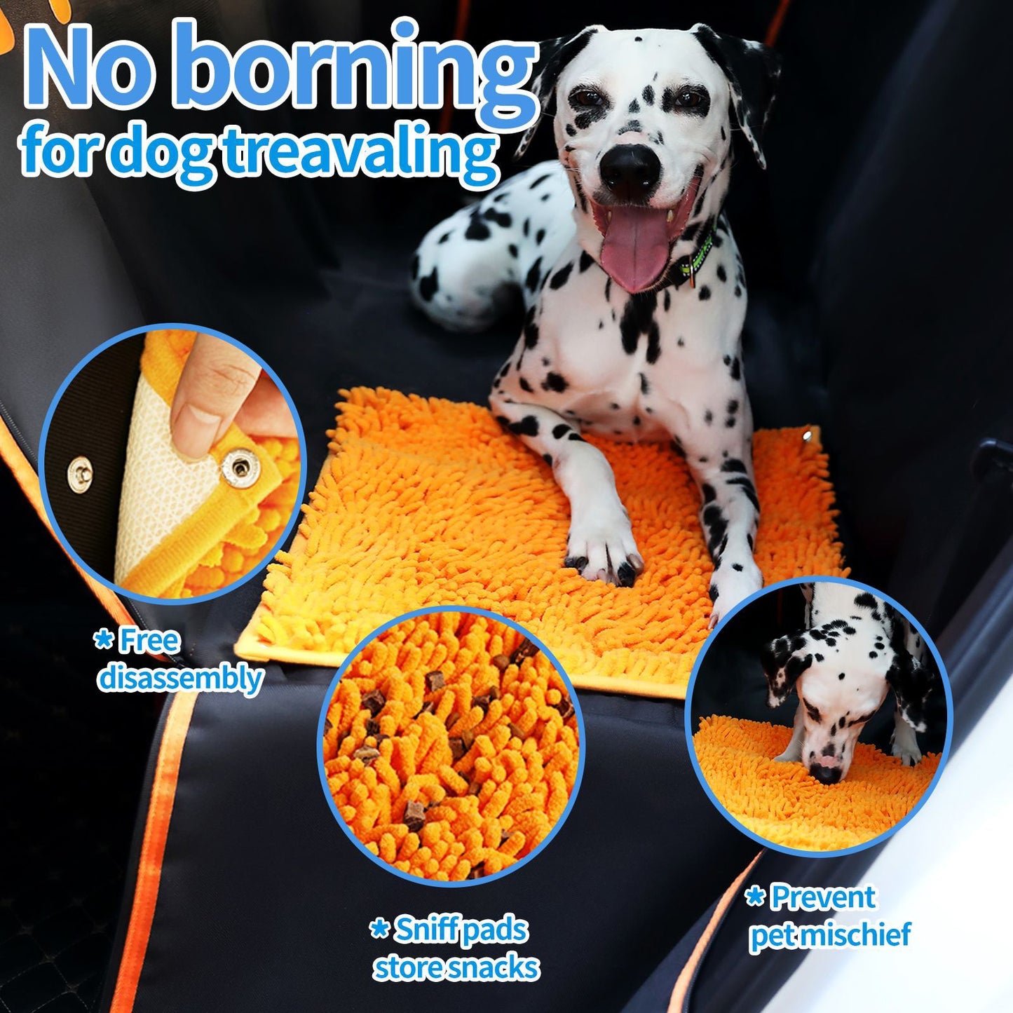 Anti-dirty and waterproof dog mat portable detachable and washable smelling mat dog seat cushion car pet mat